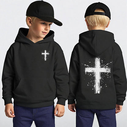 Christian Cross Youth Sweatshirt, Bible Verse Youth Crewneck, Christian Kids Sweatshirt