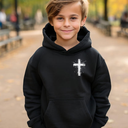Christian Cross Youth Sweatshirt, Bible Verse Youth Crewneck, Christian Kids Sweatshirt