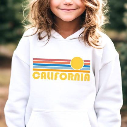 California Sunset Youth Sweatshirt, Retro California Crewneck, California Graphic Sweater