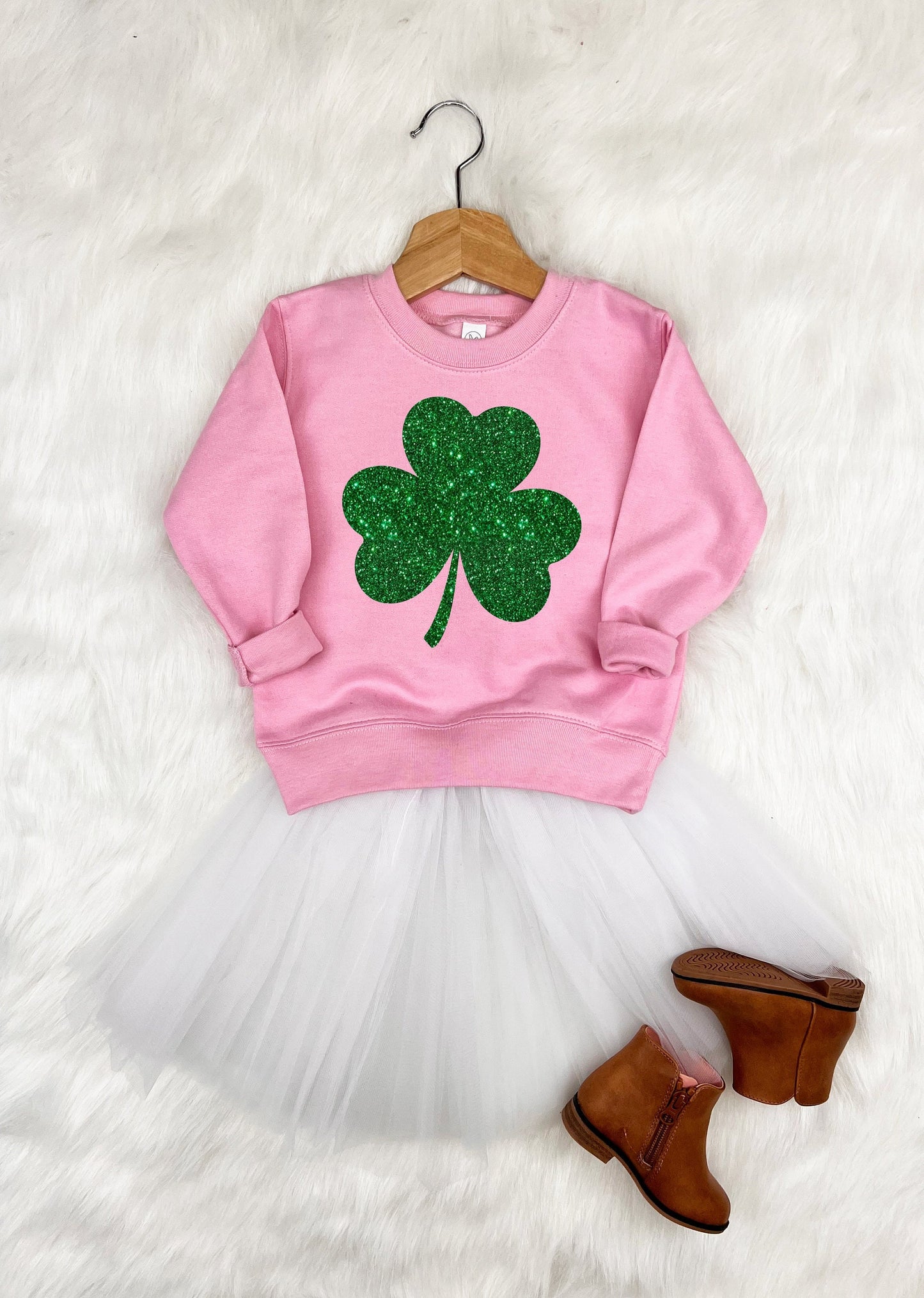 St Patricks Day Youth Sweatshirt Shirt, Lucky Shamrock Clover Crewneck, Feeling Lucky Sweater